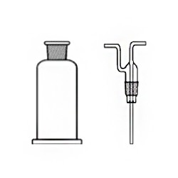 Laboratory square bottle Dreschel bottle head plain 0